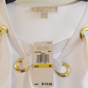 Brand new MICHAEL Michael Kors white blouse sz M